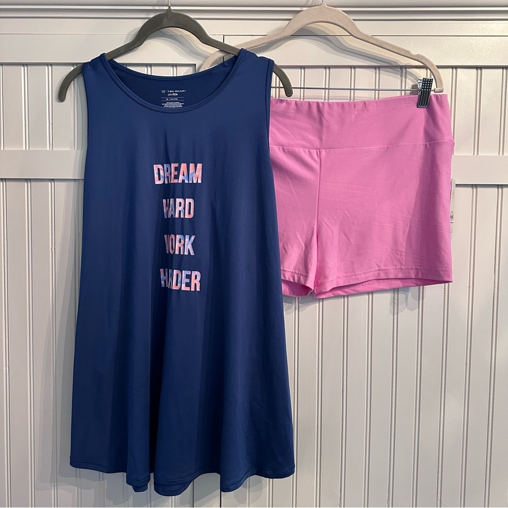 Tek Gear & NWT No Boundaries Activewear Set - Size 1X - Navy/Pink